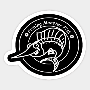 Fishing Monster Fish T shirt Sticker